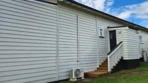 Exterior house wall, freshly painted